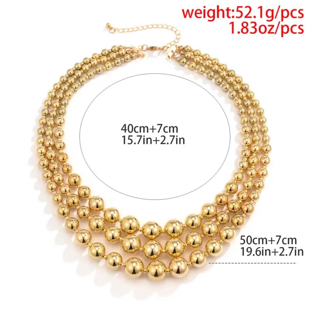 Exaggerated Ball Bead Chain Set - image 2